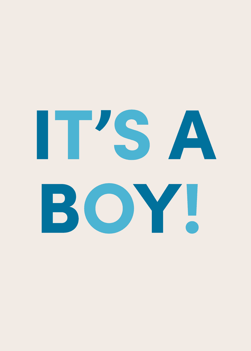 It's A Boy Greeting Card T4