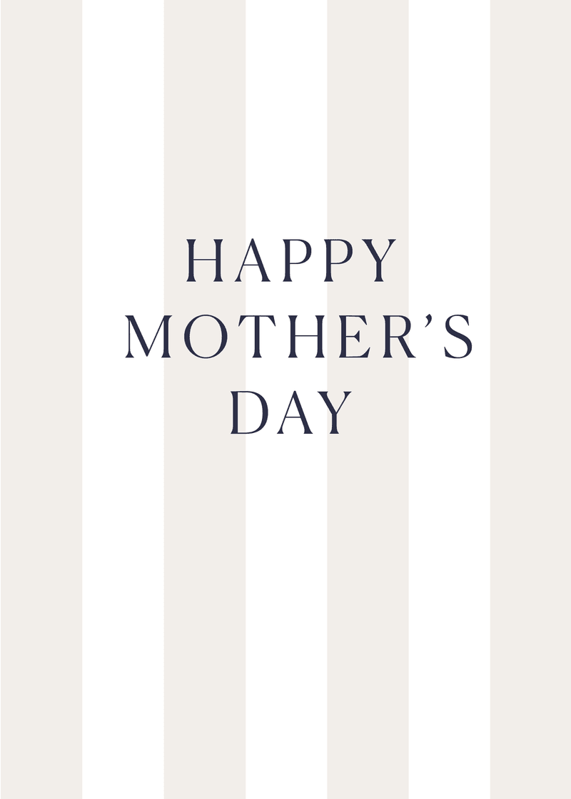 Mother's Day Stripes Greeting Card F3