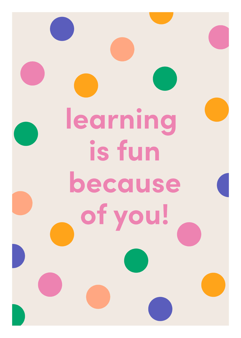Learning is Fun Greeting Card H1