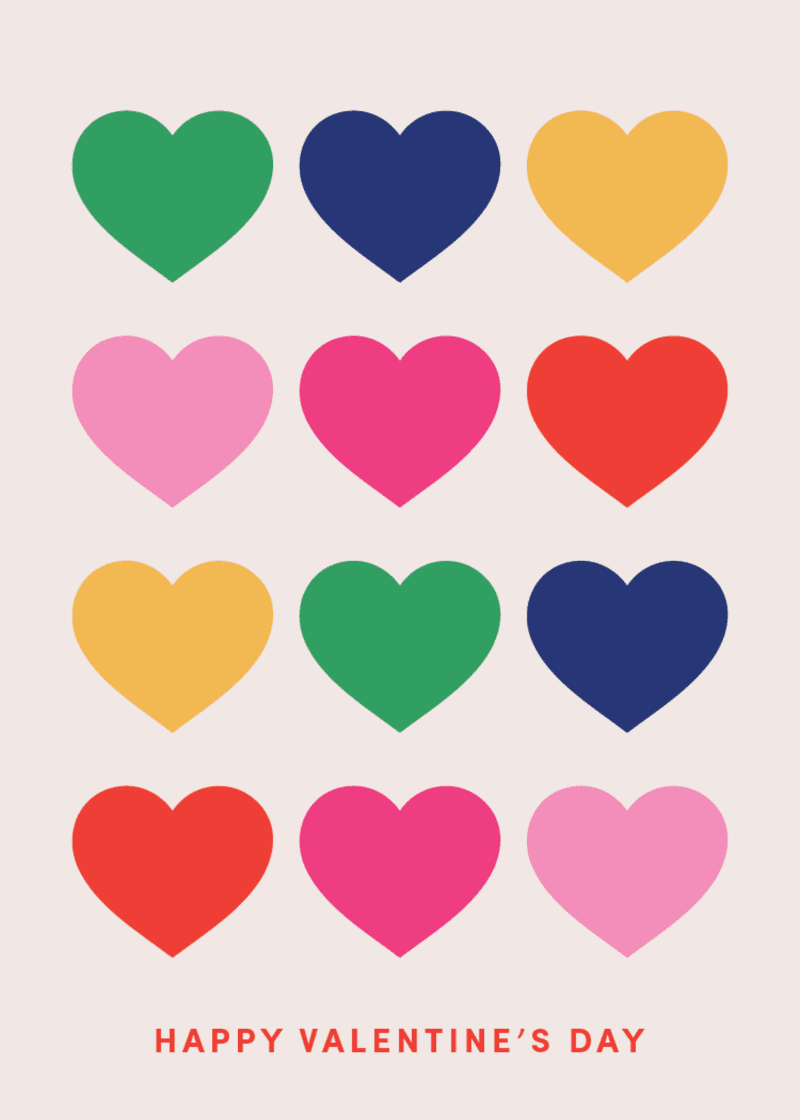 Hearts Greeting Card Z3