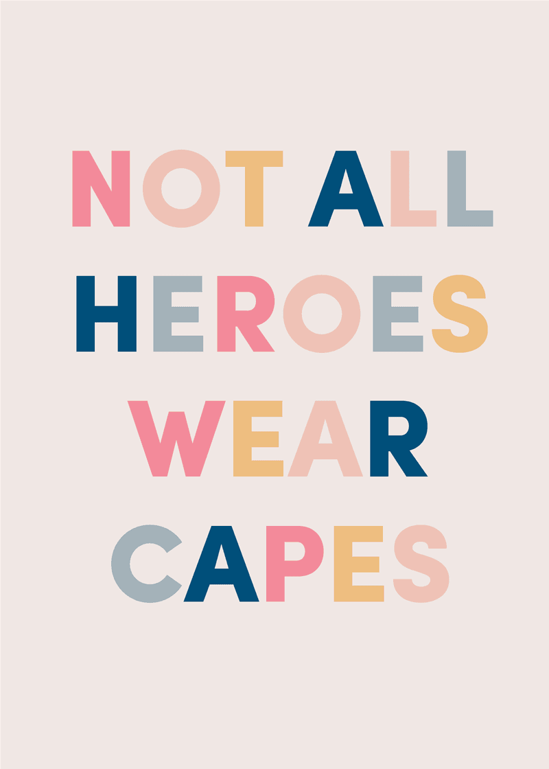 Heroes Greeting Card J1