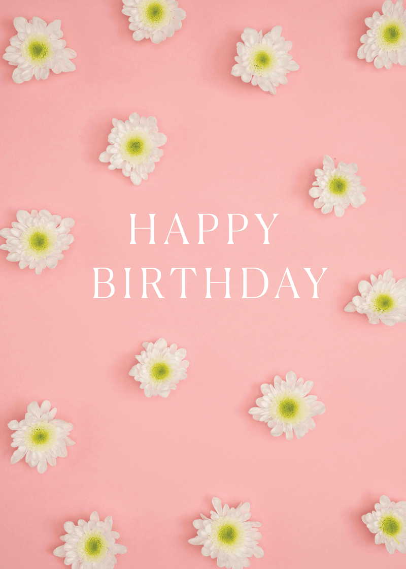 Happy Birthday Flowers Greeting Card Y3