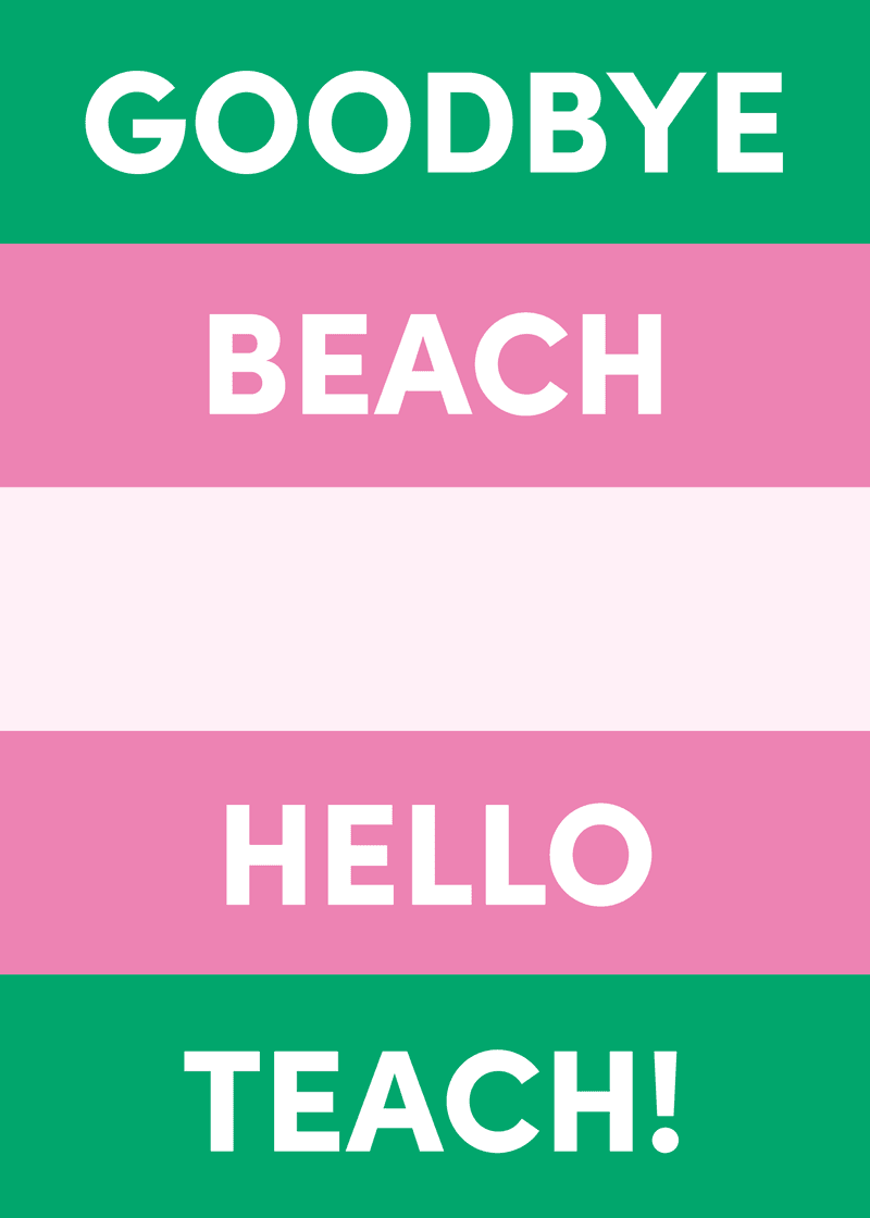 Hello Teach Greeting Card L3
