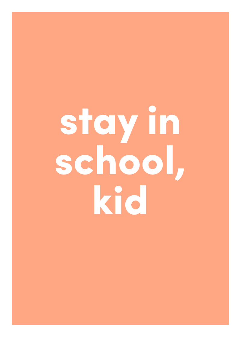 Stay in School Greeting Card M9