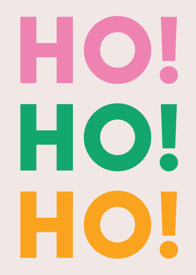 Ho Ho Ho Greeting Card S6