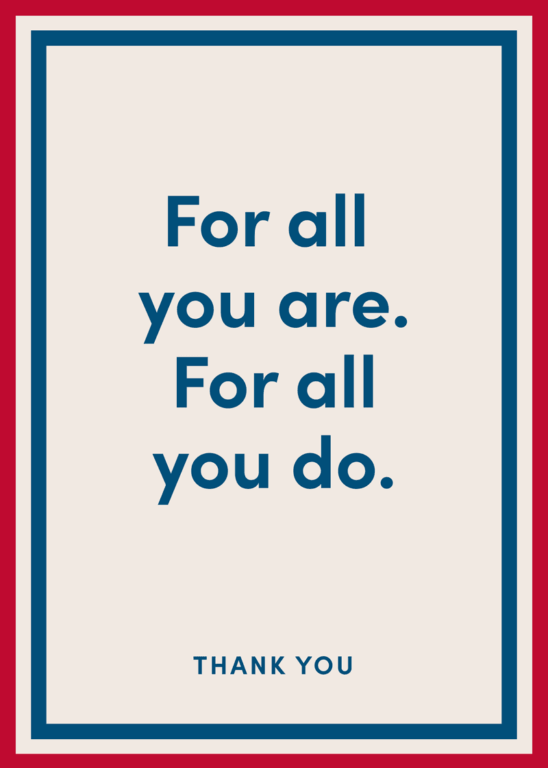 Thank You For All You Do Greeting Card S3