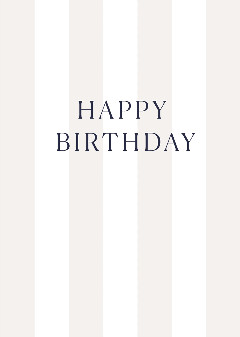 Happy Birthday Stripes Greeting Card Q8