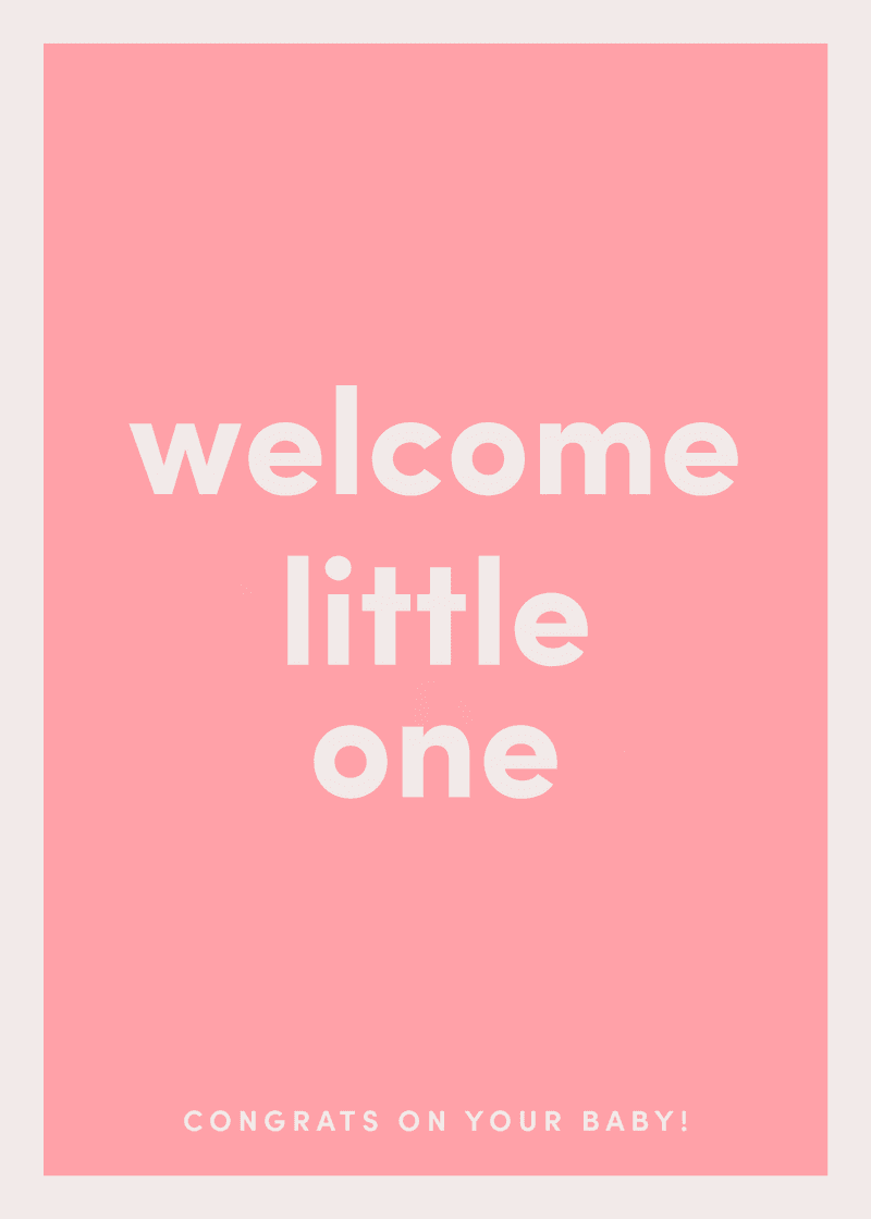 Welcome Little One Greeting Card V2
