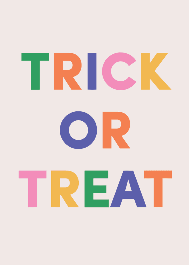 Trick or Treat Greeting Card N1
