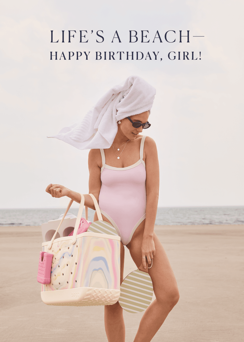 Happy Birthday Beach Greeting Card R5