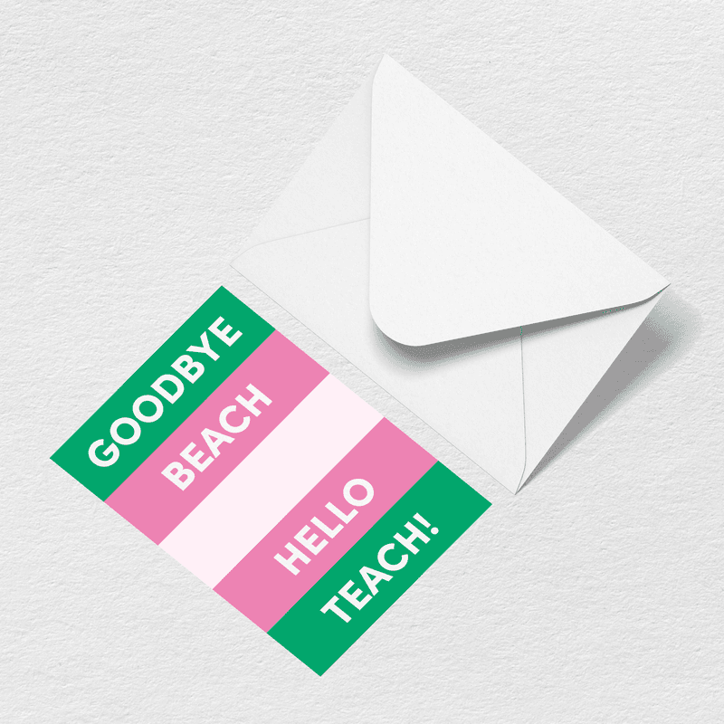 Hello Teach Greeting Card L3