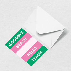 Hello Teach Greeting Card L3