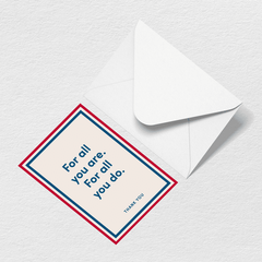 Thank You For All You Do Greeting Card S3
