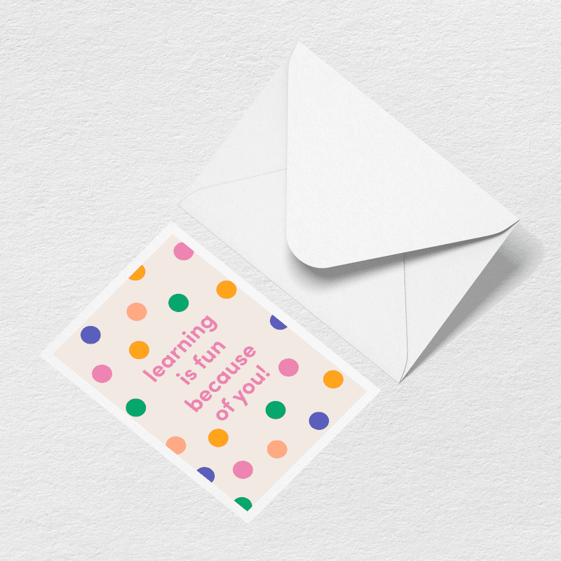 Learning is Fun Greeting Card H1