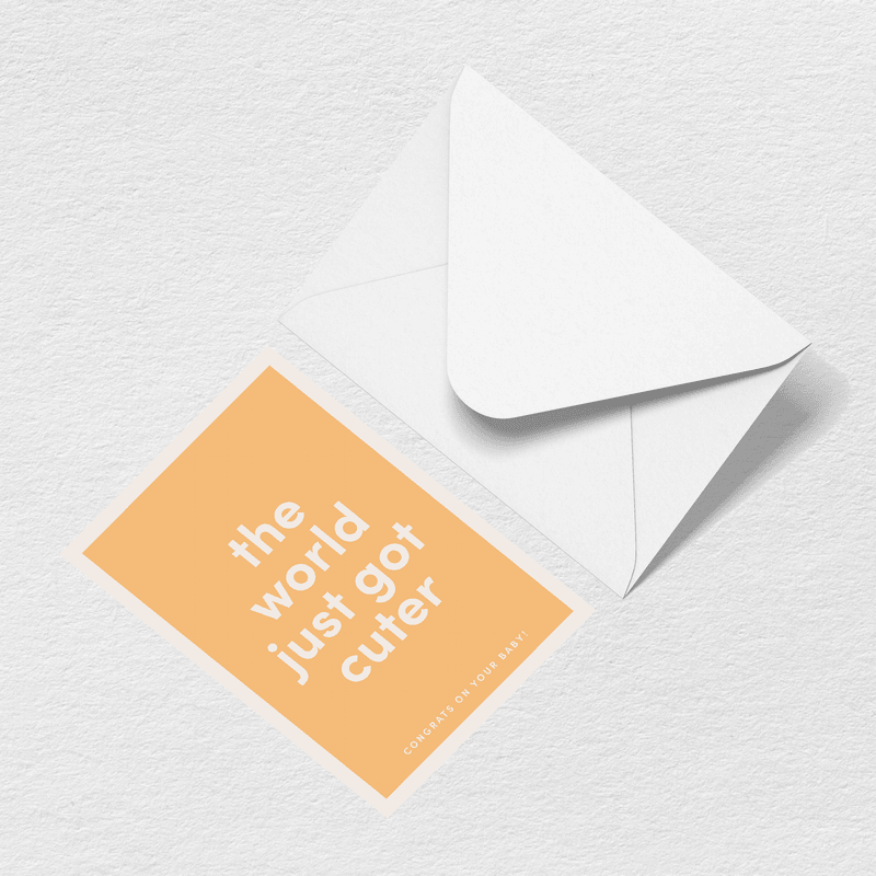 World Just Got Cuter Greeting Card C6
