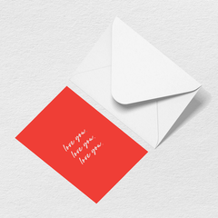 Love You Greeting Card A6