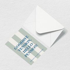 Hello Pension Greeting Card Y3